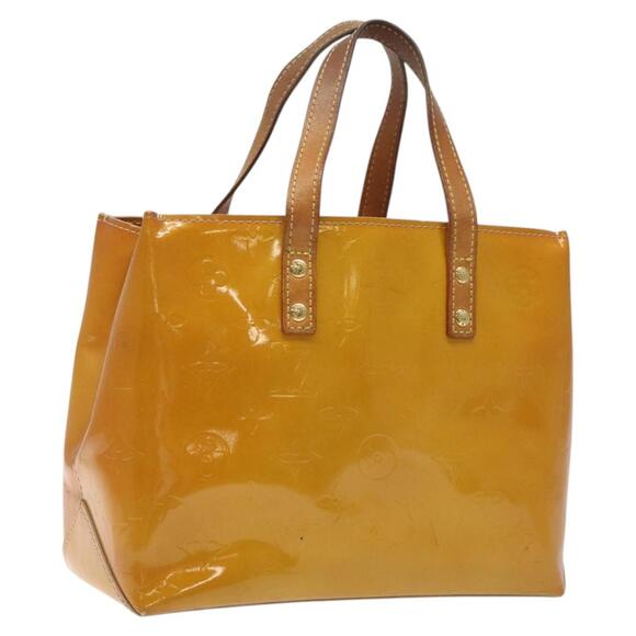 LOUIS VUITTON Monogram Vernis Reade PM Hand Bag Beige M91334 - Picture 1 of 12